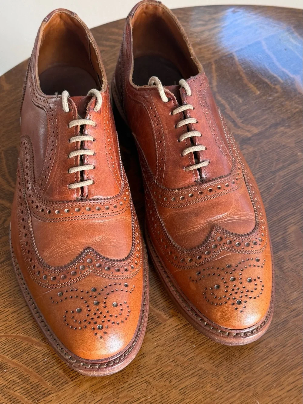 Allen Edmonds McTavish 4035 Brown Leather Wingtip Oxford Men’s 12 D Made in USA